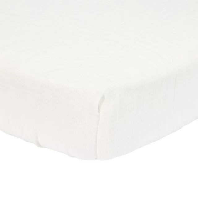 Lenzuolo con angoli per culla in mussola 60x120 cm Bianco