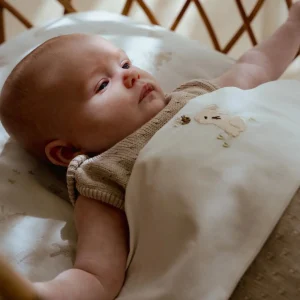 Cripe-Lenzuolo per culla - Bianco - Newborn Naturals - Baby Bunny + Coperta tricmorbida culla 70x10