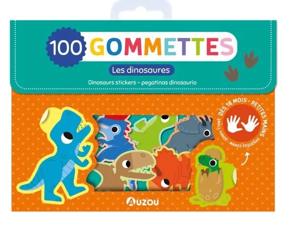 100 adesivi stickers gomooettes – Dinosauri