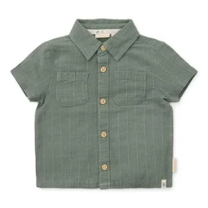 Camicia maniche corte Verde Foresta - Little Dutch