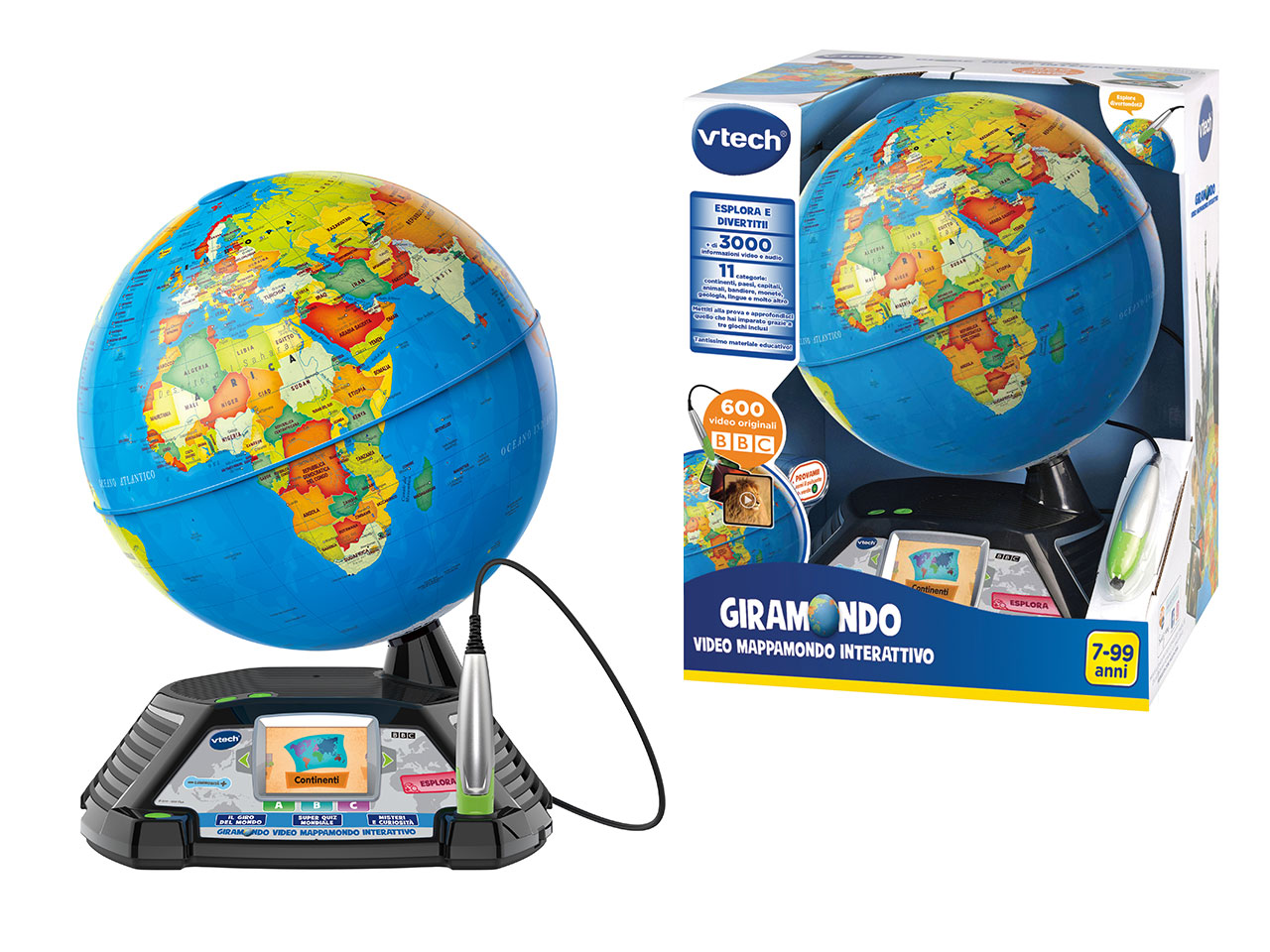 Giramondo video mappamondo interattivo