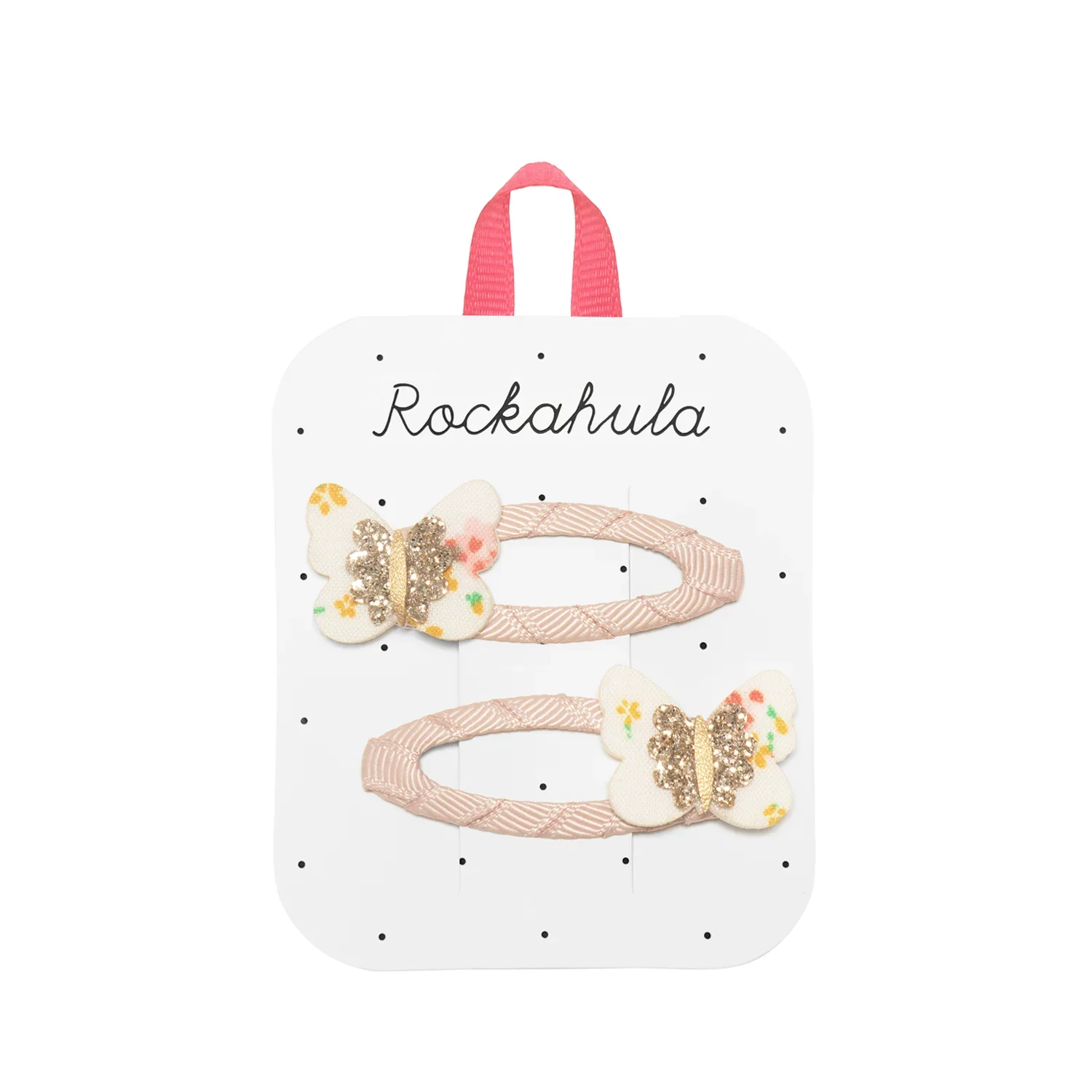 Rockahula- Mollette Farfalla fiori e glitter