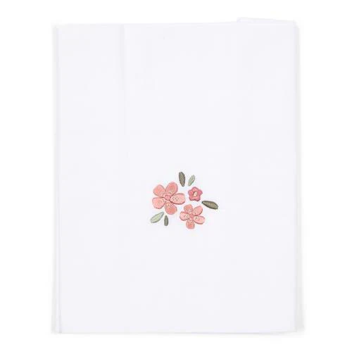 Lenzuolo sopra per culla - Bianco - Giardino delle fate - Fiori delle fate 70x100