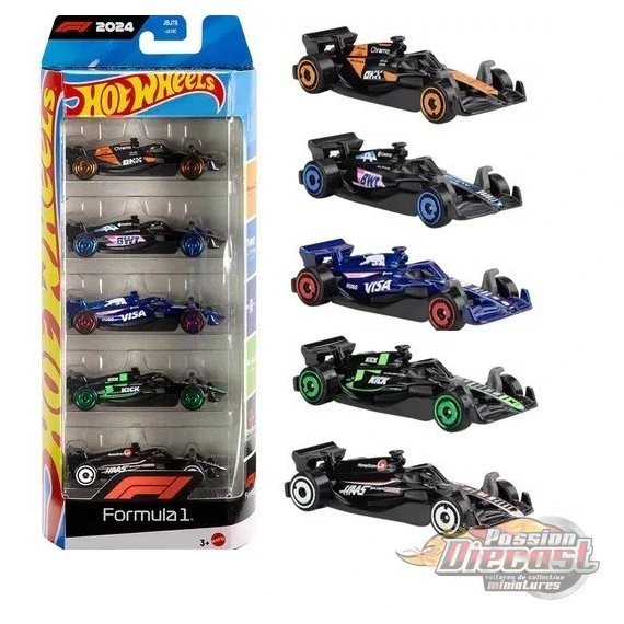 Hot Wheels Pack 5 Race Team JGF58 - immagine 2