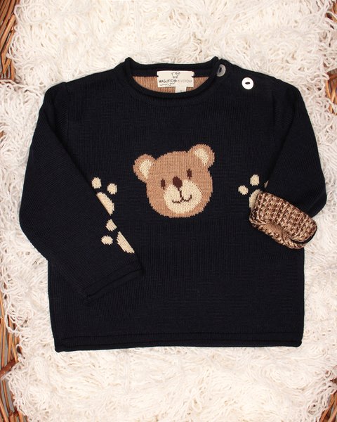 Maglia neonati teddy in pura lana merinos - Maglificio di Verona - immagine 2