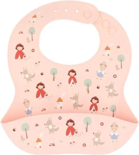 Tutete Bavaglino Impermeabile in Silicone con Tasca Little Red