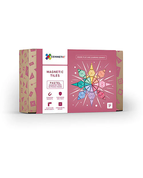 Aliai - 40 Pezzi - Forme Geometriche - Pastello - 100% Plastica ABS Atossica - Apprendimento STEM! - immagine 4