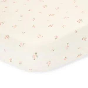 Lenzuolo con angoli per culla ospedale/navicella - Bianco - Fairy Garden - Fairy Blossom 40x80