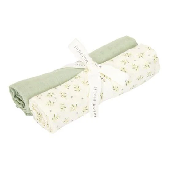 Mussole Foglie di Mirtillo e Salvia - 70 x 70 cm - immagine 2