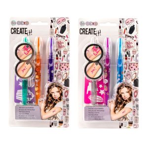 create it Set 3 tattoo Pen con stencil