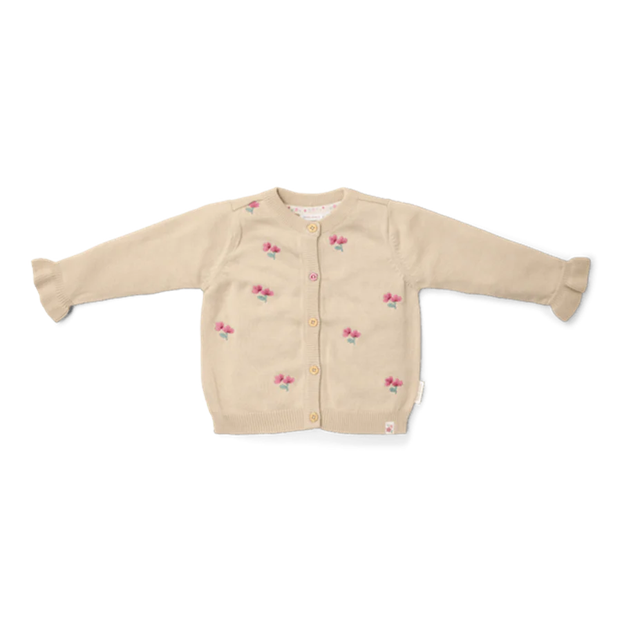 Little Dutch Cardigan lavorato a maglia Sabbia